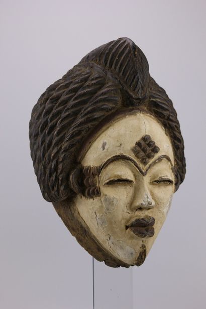 null Masque Punu, Gabon Afrique. Un beau masque Punu (Gabon). H. 31,5cm