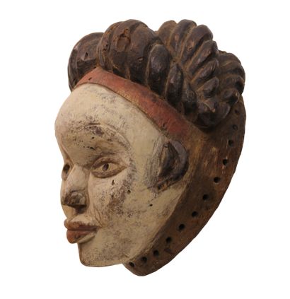 null Masque Punu, Gabon Afrique. Important masque Punu. Une belle coiffe ouvragée,...
