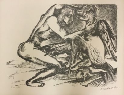 null ZADKINE Ossip Lithograph signed lower right and numbered on 350 ex. Forrmat...