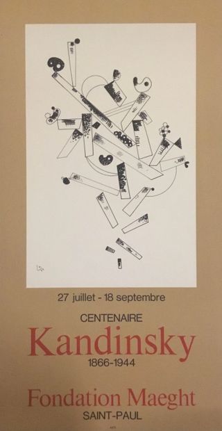 null KANDINSKY Vassily Poster in lithography, Maeght foundation centenary. Format...