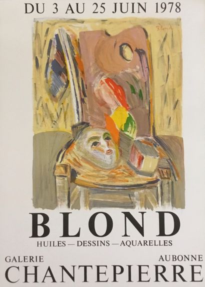 null BLOND Maurice Poster in lithography dated 1978. Format 72 x 52 cm