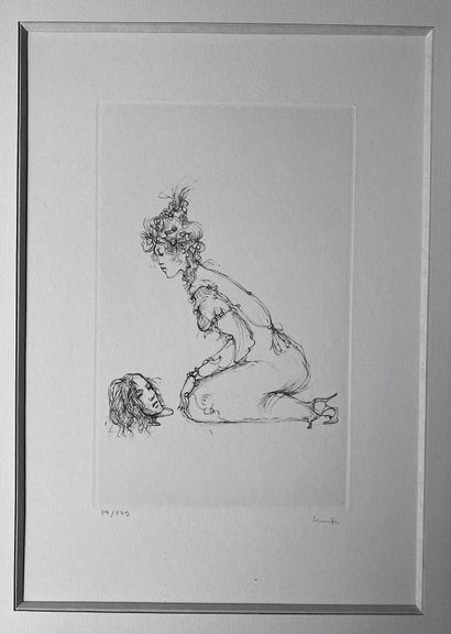 null FINI Léonor Engraving, signed lower right Numbered on 175 ex Format 43 x 32...