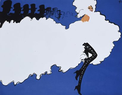 null René GRUAU (1909-2004) Projet d'affiche pour le LIDO, 1950-55 Tirage de 1990...