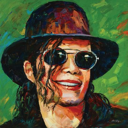 null 
HUAN XING 

Michael Jackson 

Oil on canvas. 

Signed lower right, countersigned...