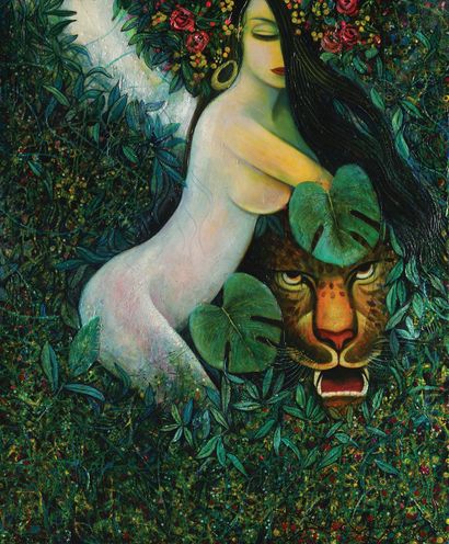 null 
CONG Fang Zheng 

Beauty and the Beast 

Oil on canvas. 

Signed lower left...