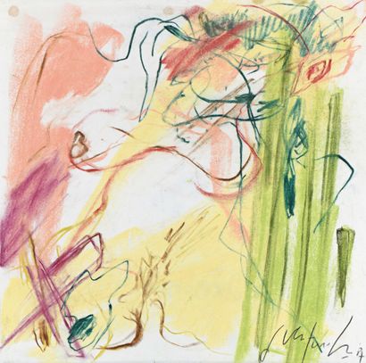 null Gérard VENTURELLI (Né en 1949) Composition, 1987 Pastel sur papier. Signé et...