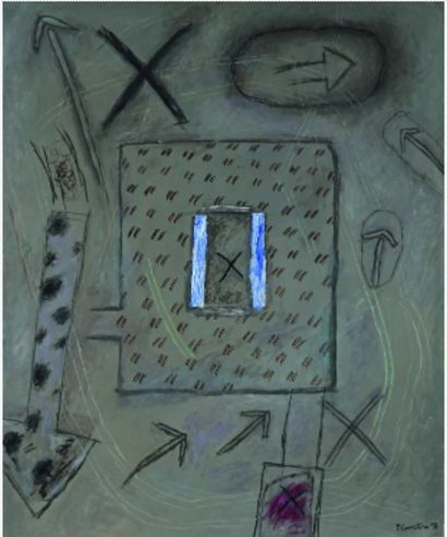null Pierre-Yves COUSTERE (1938-2017) Chambre secrète, 1998 Huile sur toile signée...