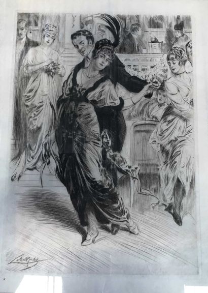 null LOBEL-RICHE Alméry. La Danse. Paris, 1914 ; réunion de 2 eaux-fortes originales...