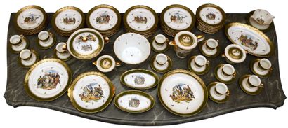 null NAPOLEON, porcelain service decorated with scenes showing the emperor and his...