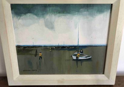 null Bernard CONTE (1931-1995) 

The Fishermen

Watercolor on canvas signed lower...