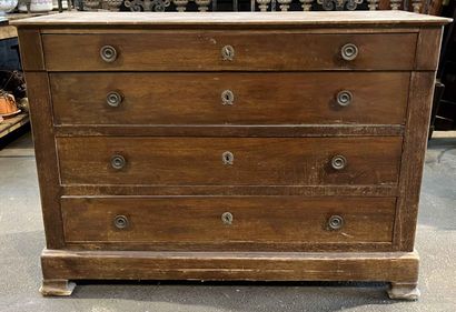 null Wooden chest of drawers opening with five drawers. 90 x 129 x 50 cm