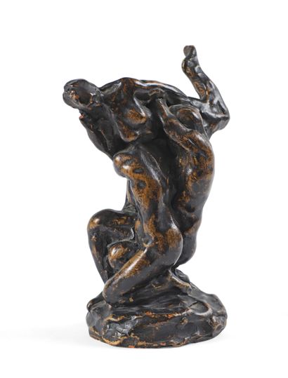 null Paul HUBAY (1930-1994) Dancing group Terra cotta with bronze patina, signed....