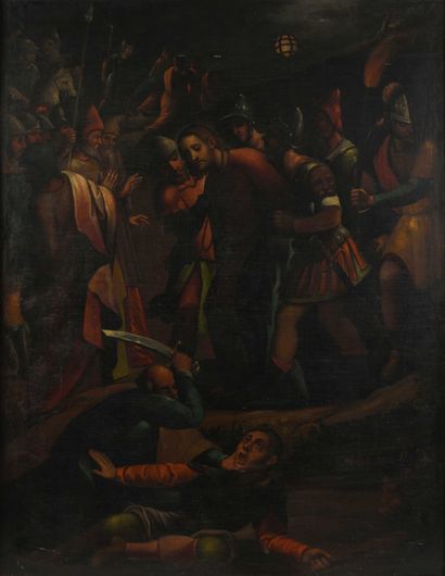 null Italian school, first quarter of the 17th century The Arrest of Christ in the...
