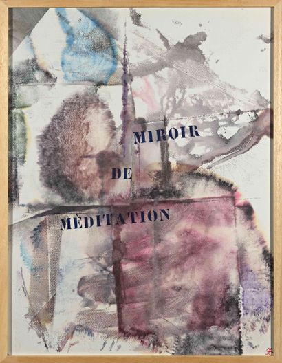 null 101 André FRANCIS (1925-2019) Miroir de méditation - Série Transcrit - Transfert...