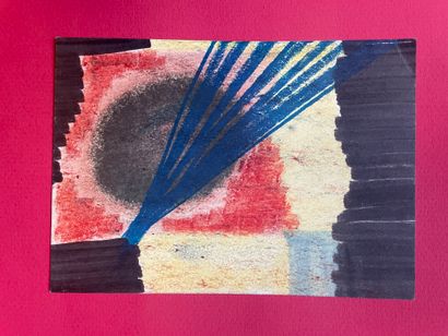 null 5 Alex VISCO (XXIst century) Composition Feutre and pastel. 11,2 x 15,2 cm