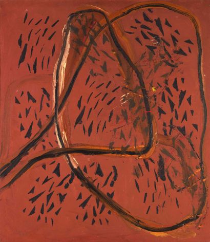 null 40 Luis CLARAMUNT (1951-2000) Pintura Roia, Amarilla Ynegra, March 1983 Oil...