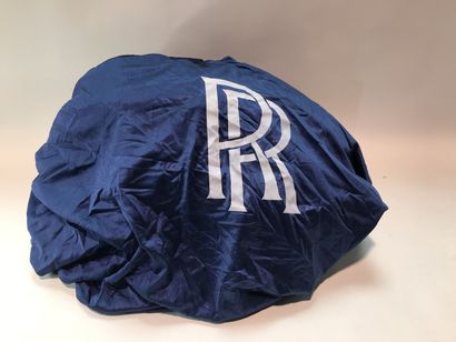 null Housse en tissus bleu logotypé ROlls-Royce, dans sa housse grise.-
