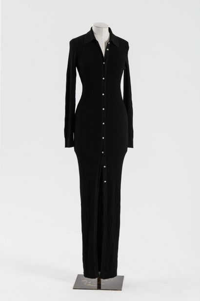 null EMILIO PUCCI -GAUGE 81 : lot comprenant une robe longue bustier noire à décor...