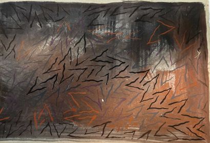 null Yorgos NIKAS (1954-2010) Five compositions with chevrons. Mixed media on cardboard....