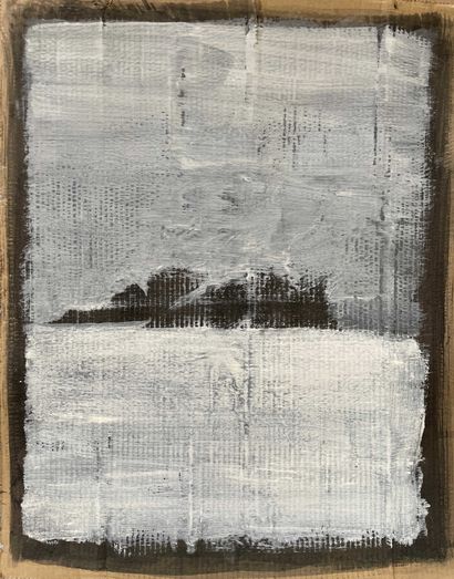 null Yorgos NIKAS (1954-2010) Three island compositions (grey background) Mixed media...