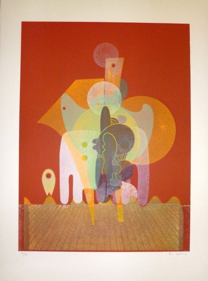 null Ervin NEUHAUS (1928-2012) Lithograph, signed lower right and numbered on 100...
