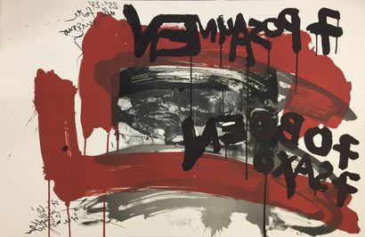 null Wolf VOSTELL (1932-1998) Lithographie originale Signée en bas droite, datée...