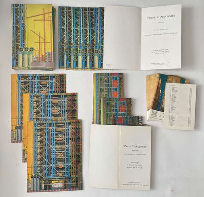 null Pierre CHARBONNIER (1897-1978). 

Lot of documentation. Forty exhibition cards...