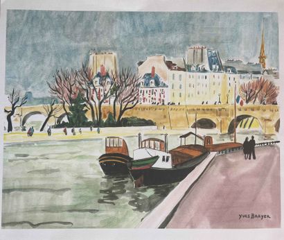 Yves BRAYER (1907-1990) 
Le Pont-Neuf, Paris...