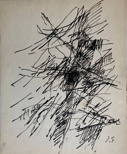 null Jacques GERMAIN (1915-2001) Ink on paper signed with the stamp of workshop,...