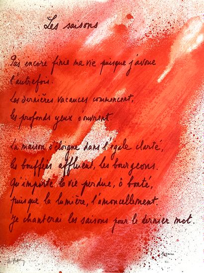 null Jean BAZAINE (1904-2001) Lithographie originale sur papier vélin d Arches. Signée...