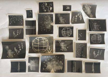 null Pierre CHARBONNIER (1897-1978). Set of photographs of Pierre Charbonnier's projections...