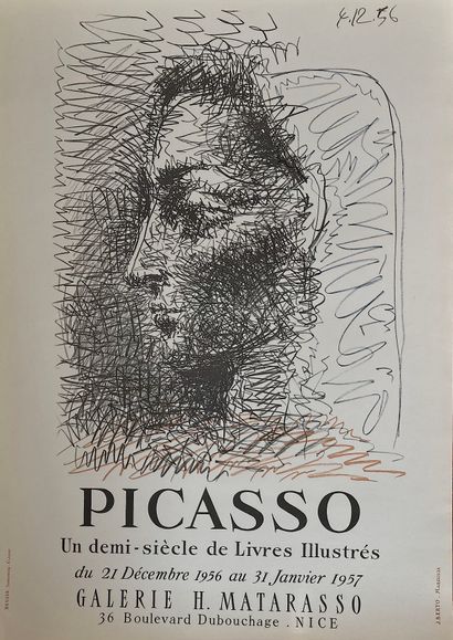 null Pablo PICASSO (1881-1973) Affiche réalisée en 1957 pour l'exposition Picasso...