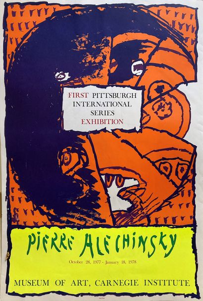null Pierre ALECHINSKY (Born in 1927) Original poster - 1977 Pittsburg. 96 x 65 ...
