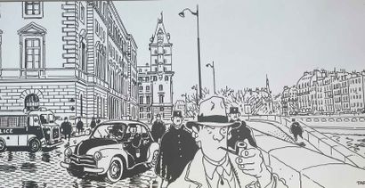 null After Jacques TARDI (Born in 1946)

Nestor Burma in the 1st district of Paris....