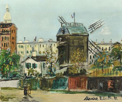 D'après Maurice UTRILLO (1883-1955) 
Le moulin...