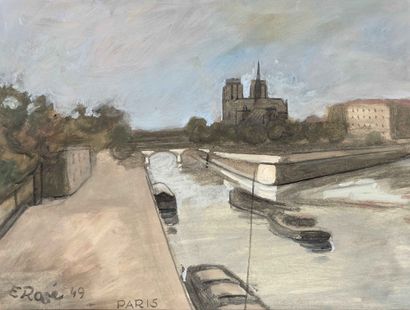 null E RASE (XXe siècle)

Notre-Dame-de-Paris, vue du quai de la Tournelle, 1949

Aquarelle...