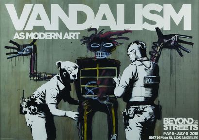 null Banksy x Basquiat Galerie Beyond the street Vandalism As Modern Art, 2018 Affiche...