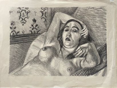 null Henri MATISSE (1869-1954) 

The Rest of the Model, 1922 

Lithograph on Chine...