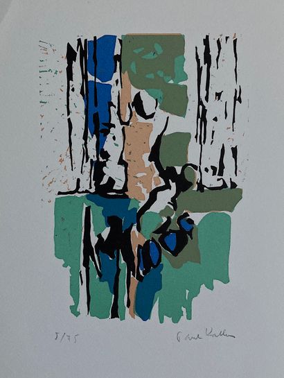 null Paul KALLOS (1928-2001) Original lithograph Signed lower right and numbered...