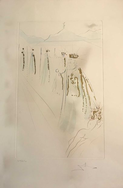 null Salvador DALI (1904 1989) Les rois mages Drypoint. Signed lower right and numbered...