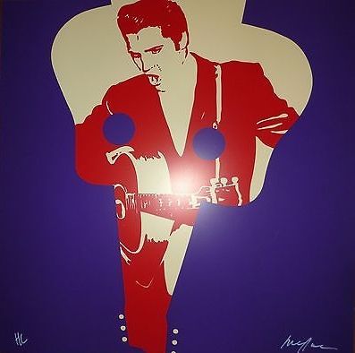 null Ivan MESSAC (Born 1948) Elvis Serigraphy on pvc. Signed lower right and numbered...