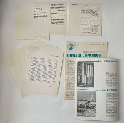 null Pierre CHARBONNIER (1897-1978). 

Set of various documents on the painting and...