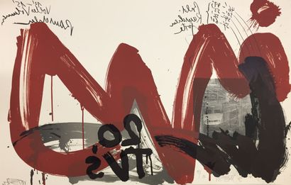 null Wolf VOSTELL (1932-1998) Original lithograph Signed lower right and dated 1990....