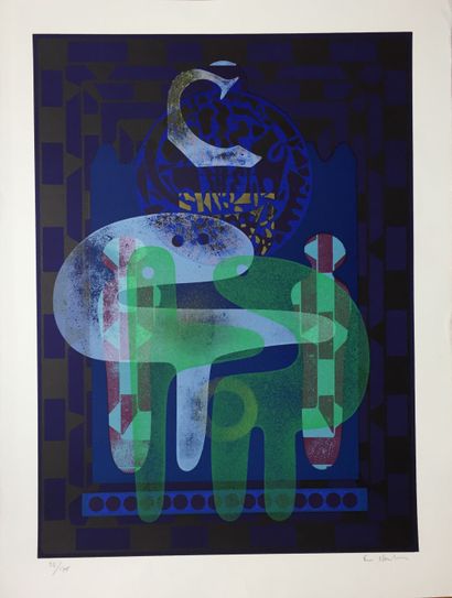 null Ervin NEUHAUS (1928-2012) Lithograph Signed lower right Numbered on 175 copies....