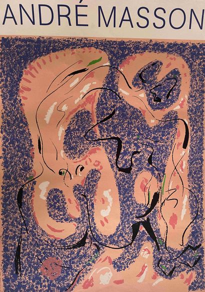 null André MASSON. Original silkscreened poster on Canson paper, 1983 l'Atelier Paris....