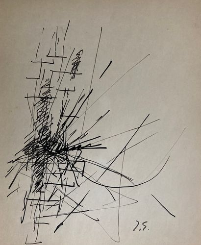 null Jacques GERMAIN (1915-2001) Encre sur papier signée du Cachet d atelier, monogramme....