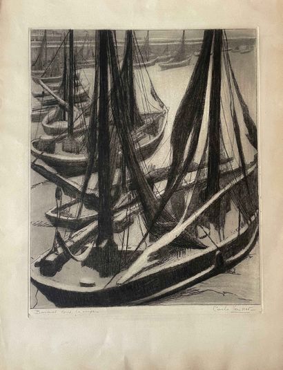 null Carlo Van HER (1984-1960)

Boats under the snow 

Etching. 

Signed lower right...