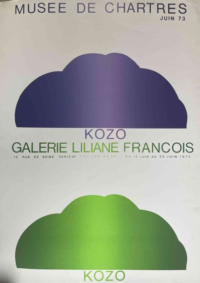 null Kozo INOUE (1937 - 2017) Poster screenprinted Chartres Museum June 73 Galerie...