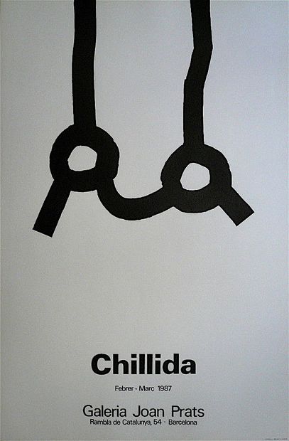 null Eduardo CHILLIDA (1924-2002) Affiche originale lithographiée, 1987 76 x 50 ...
