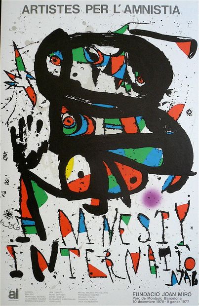 null Joan MIRO (1893-1983) Poster in lithography, 1977 Signature printed on the lower...